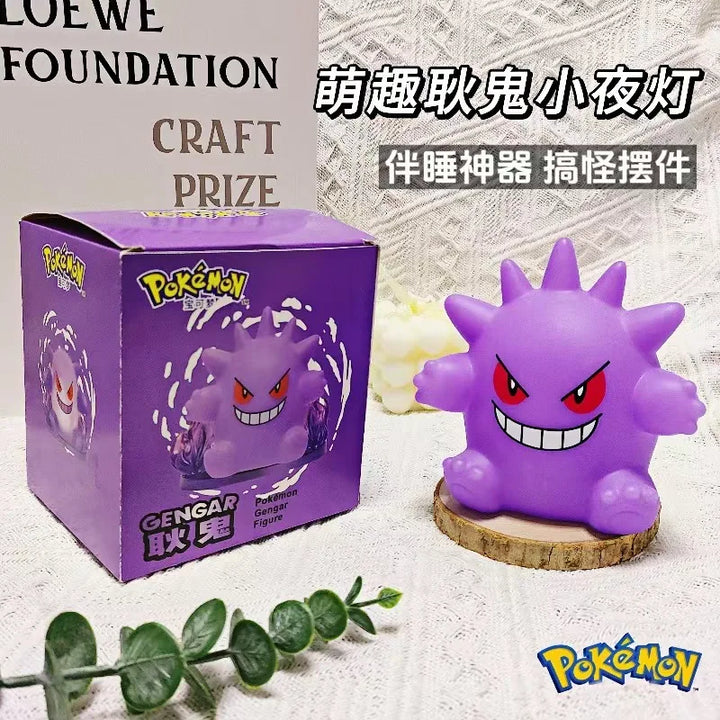 12cm Pokemon Figures Night Light gengar Model Bedside Lamp Demon Doll Halloween Toy Gift Children Creative Collection Glowing