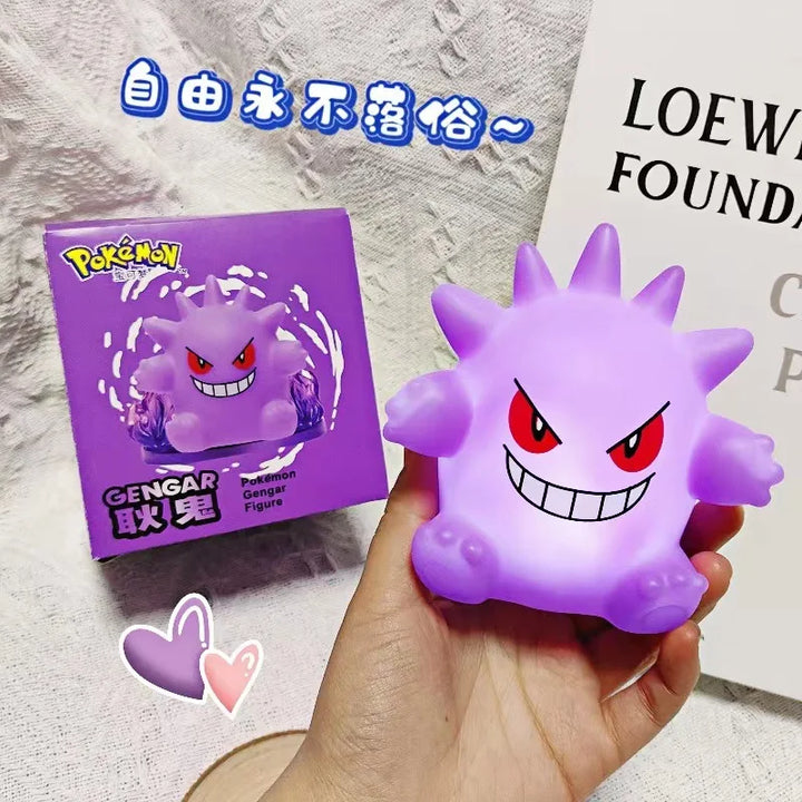 12cm Pokemon Figures Night Light gengar Model Bedside Lamp Demon Doll Halloween Toy Gift Children Creative Collection Glowing