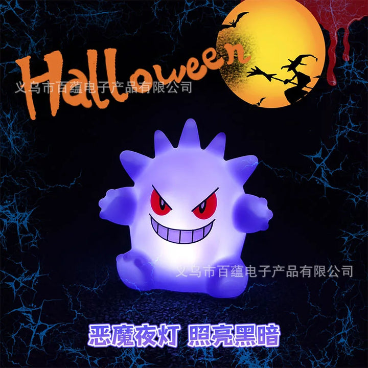 12cm Pokemon Figures Night Light gengar Model Bedside Lamp Demon Doll Halloween Toy Gift Children Creative Collection Glowing